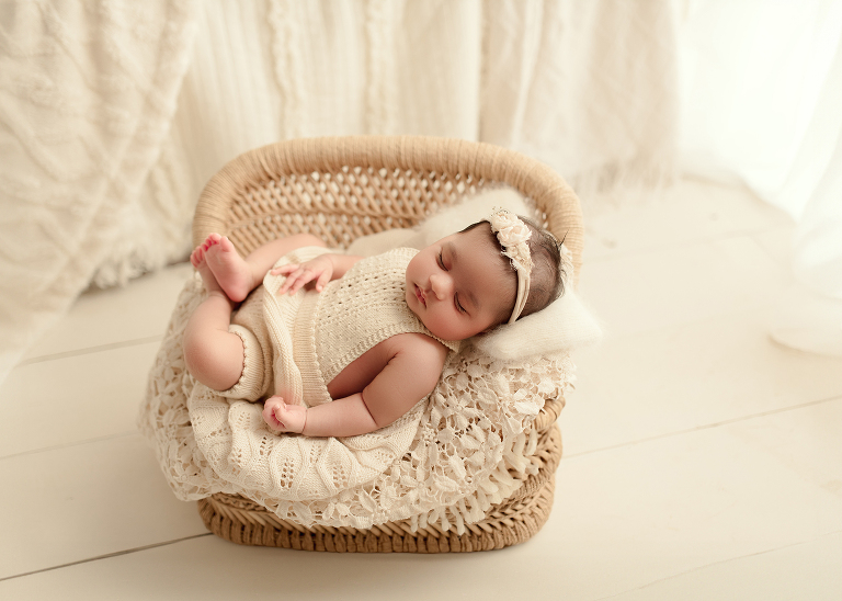 boho style newborn shoot