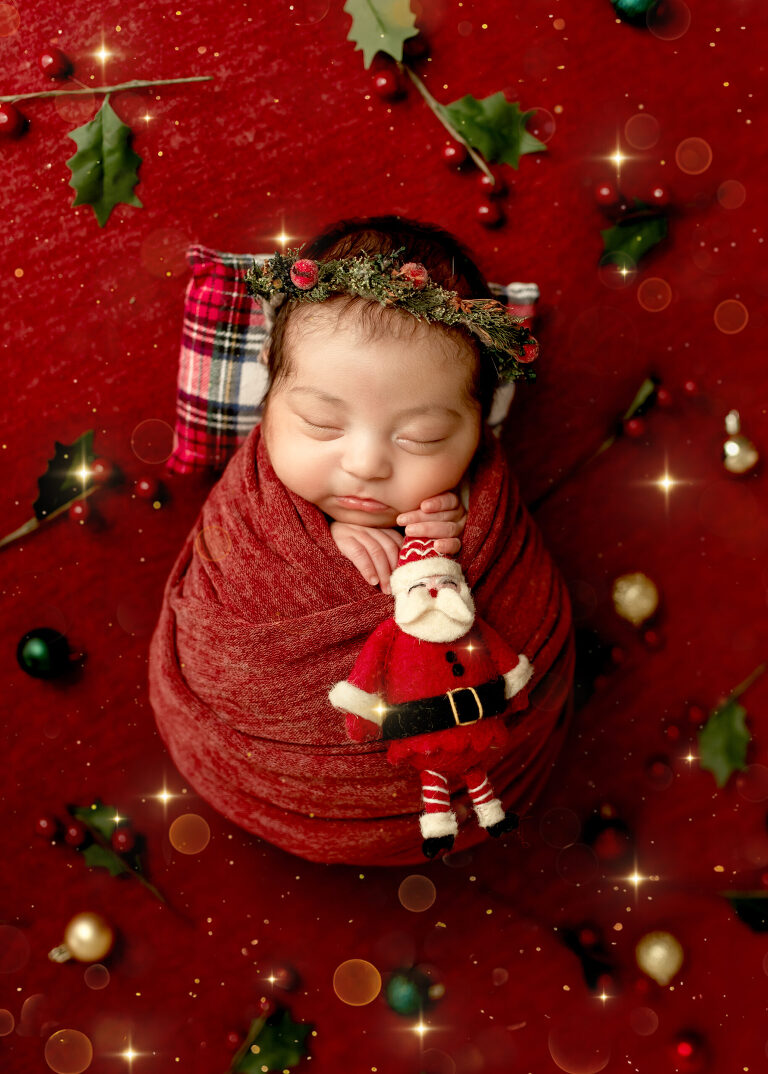 Frisco TX newborn photographer capturing baby girl newborn session