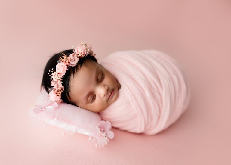 DFW newborn photographer capturing newborn baby girl session