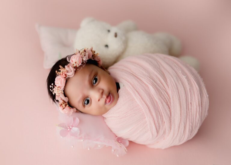 DFW newborn photographer capturing newborn baby girl session